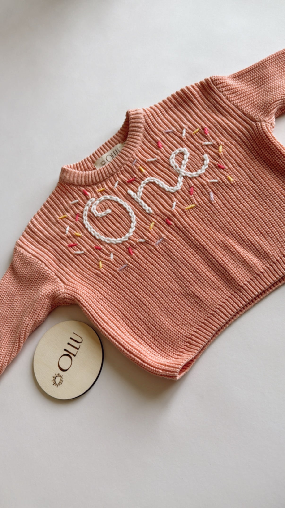 One (Sprinkle) Hand-Embroidered Sweater