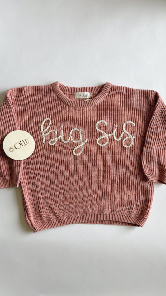 big-sis Hand-Embroidered Sweater