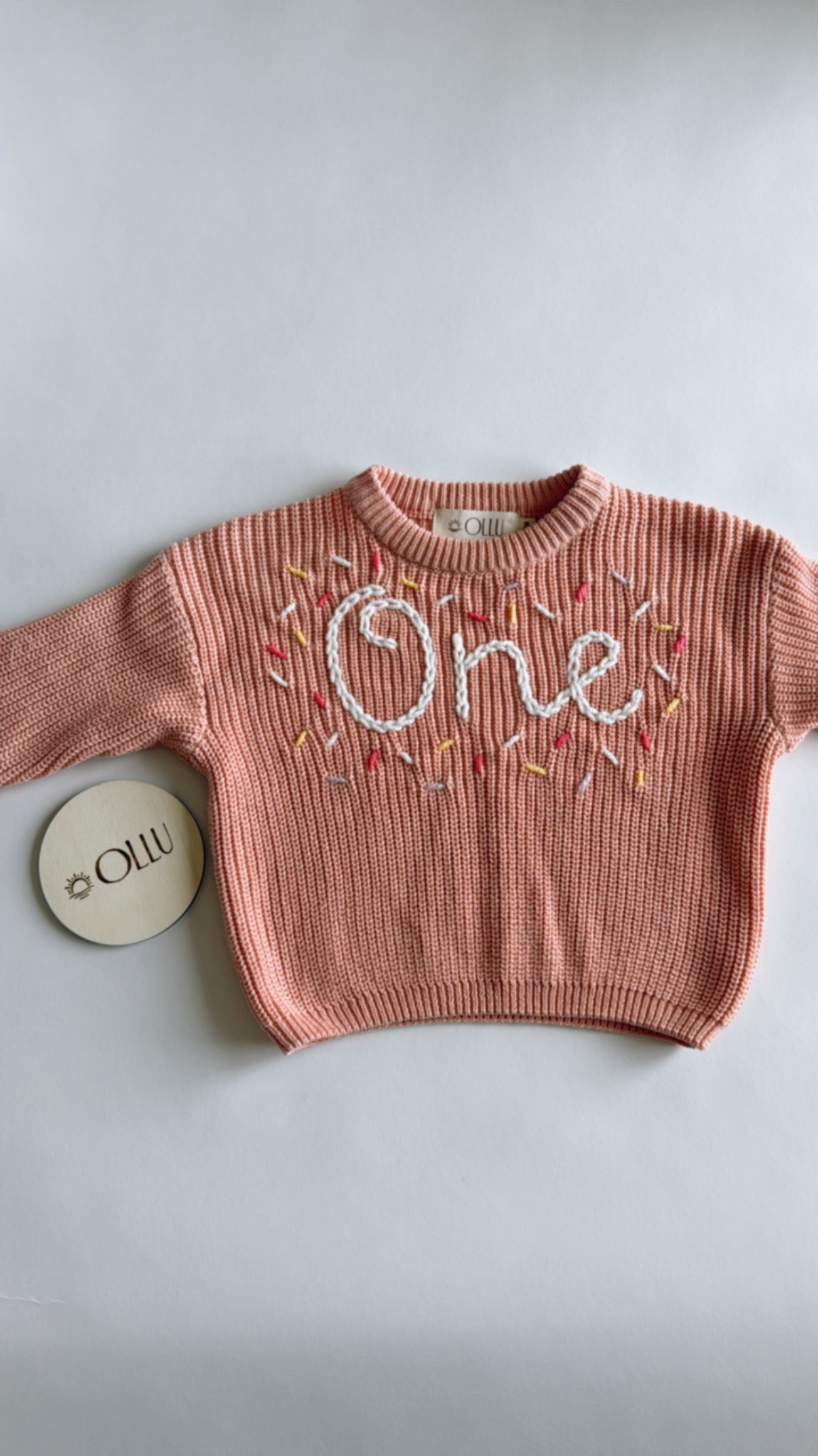One (Sprinkle) Hand-Embroidered Sweater