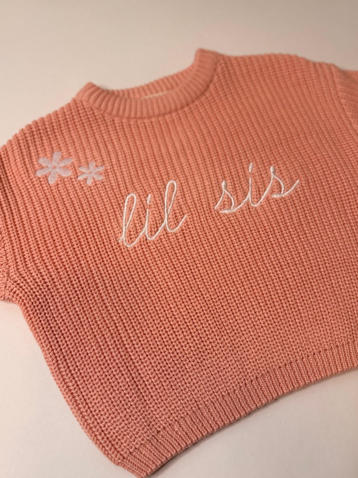 lil sis machine-embroidered sweater