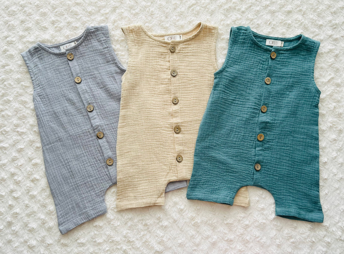 Morgan Muslin Romper (Unisex)