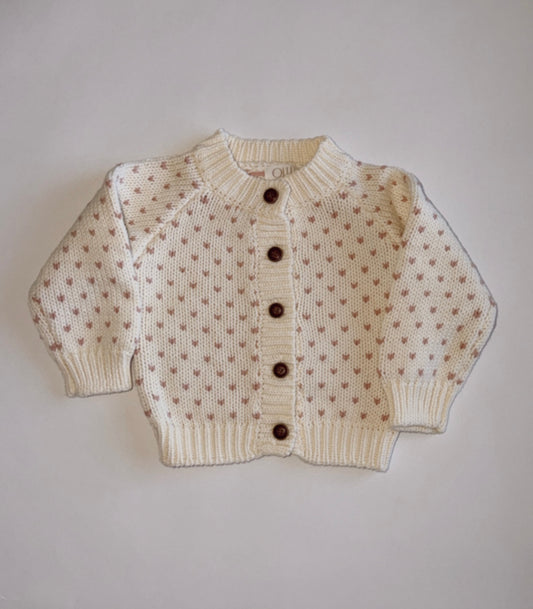 Isabela Heart-Detail Knitted Cardigan NEW