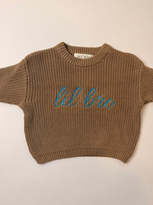 lil bro machine-embroidered sweater