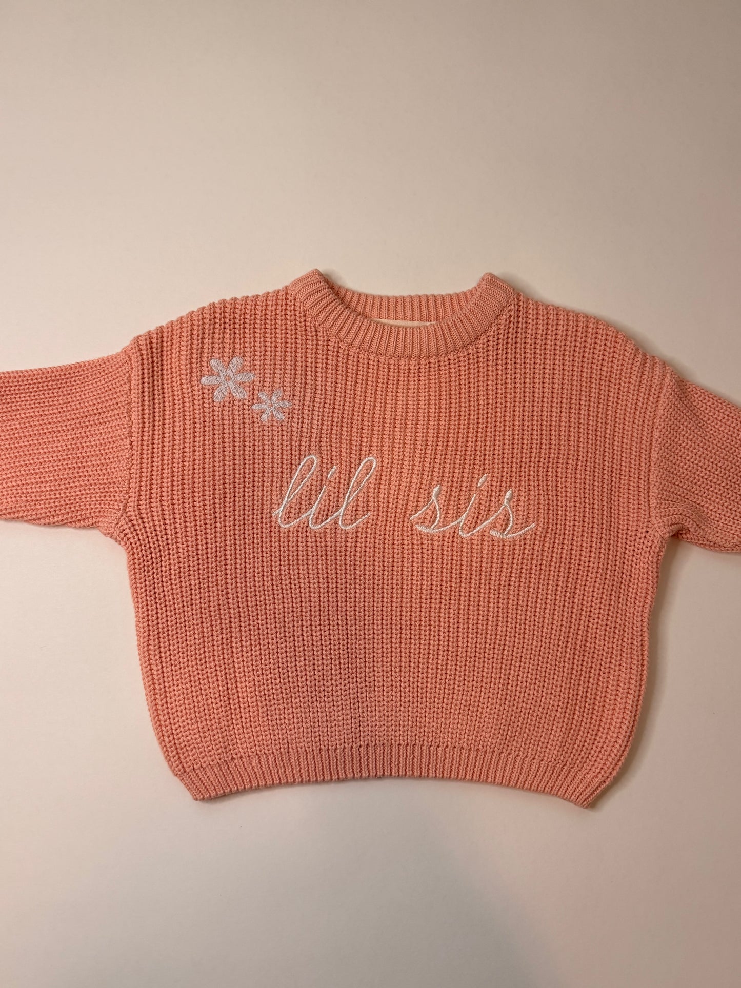 lil sis machine-embroidered sweater