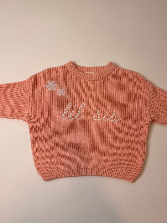lil sis machine-embroidered sweater