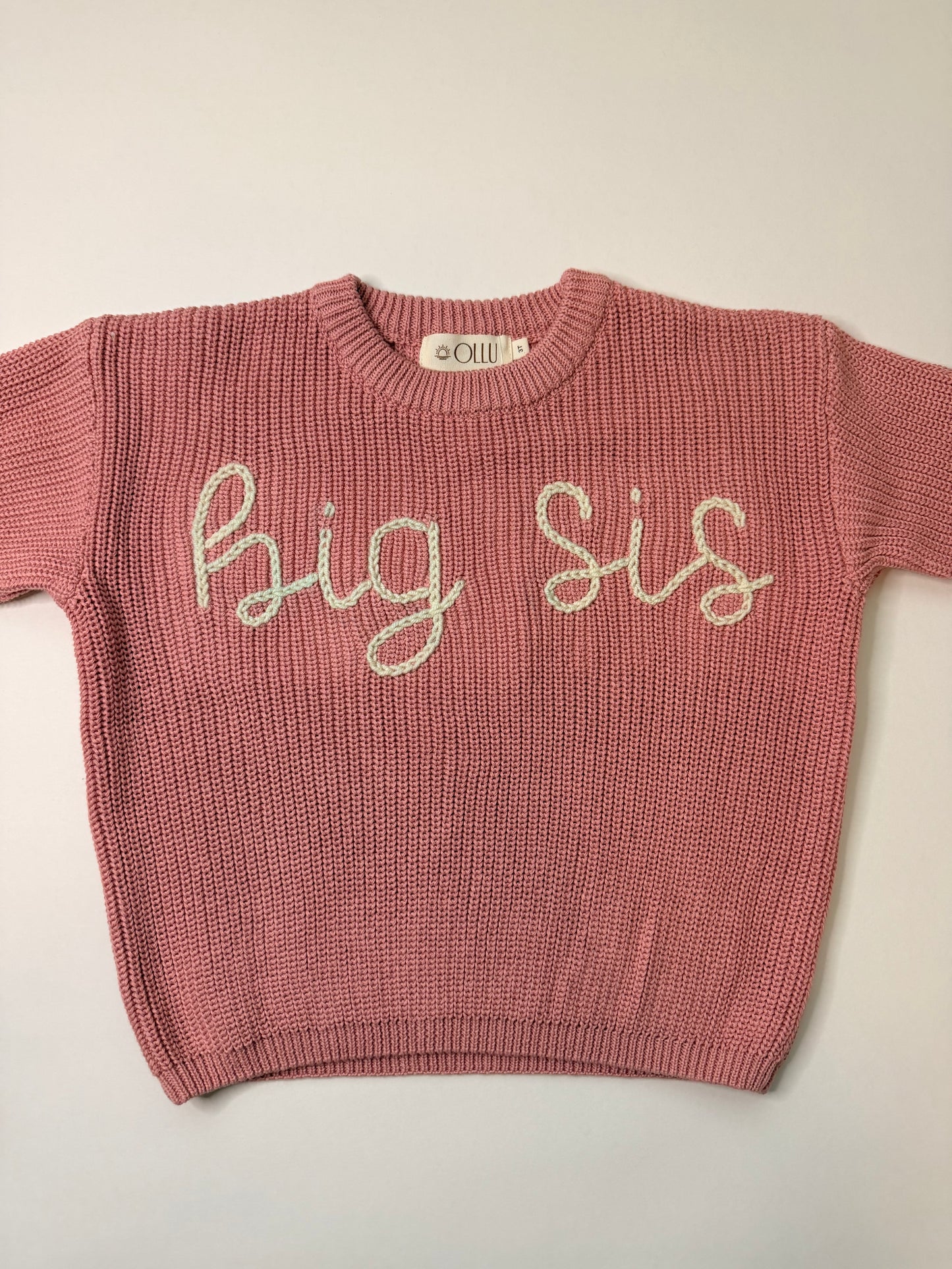 big sis Hand-Embroidery Sweater