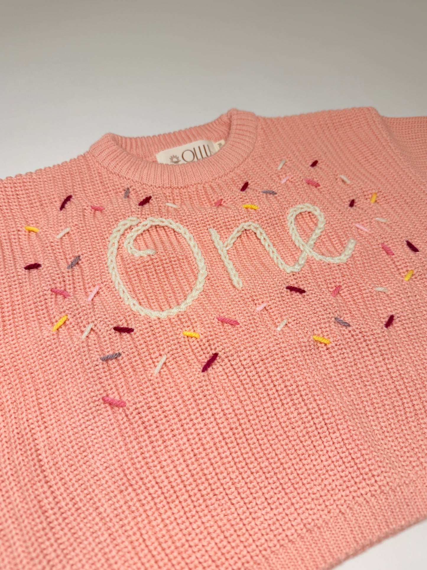 One (Sprinkle) Hand-Embroidered Sweater