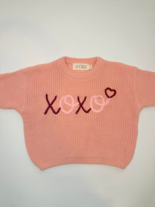 XOXO  Hand-Embroidered Sweater